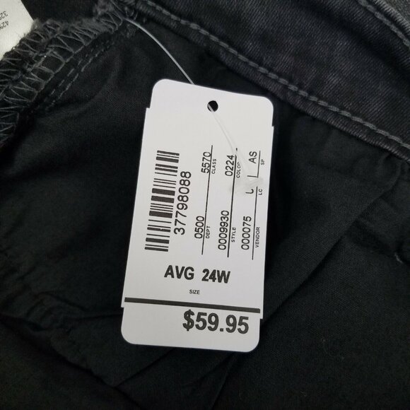 CJ Banks Women's size 24W Jeans Gray Straight Fit Shaped Mid Rise - Picture 9 of 9